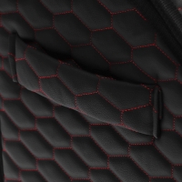 Органайзер кофр в багажник автомобиля LION, экокожа, соты, 50×30×30 см, черно-красный Органайзер кофр в багажник автомобиля LION, экокожа, соты, 50×30×30 см, черно-красный