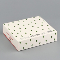 Коробка подарочная новогодняя складная двухсторонняя &laquo;С новым годом&raquo;, 20 х 18 х 5 см, БЕЗ ЛЕНТЫ, Новый год