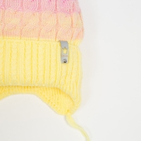 Шапка для девочки, цвет розовый/желтый, размер 53-56 см Шапка для девочки, цвет розовый/желтый, размер 53-56 см