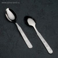 Ложка детская чайная «Колобок», толщина 1,5 мм, цвет серебряный Ложка детская чайная «Колобок», толщина 1,5 мм, цвет серебряный