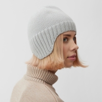 Шапка женская MINAKU, цвет светло-серый, р-р 56-58 Шапка женская MINAKU, цвет светло-серый, р-р 56-58