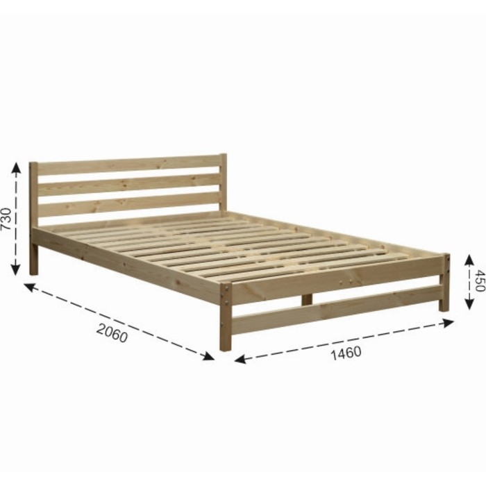 Кровать Анита-11 1400х2000 массив березы Кровать Анита-11 1400х2000 массив березы