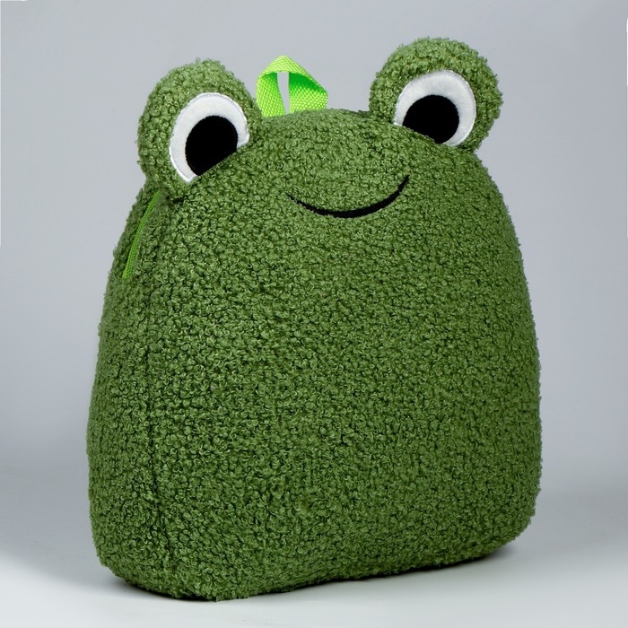 Рюкзак детский для девочки &laquo;Лягушка&raquo;, плюшевый