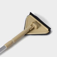 Щётка для окон Доляна, алюминиевая телескопическая ручка 59(89) см, насадка из микрофибры 12&times;12 см, цвет МИКС