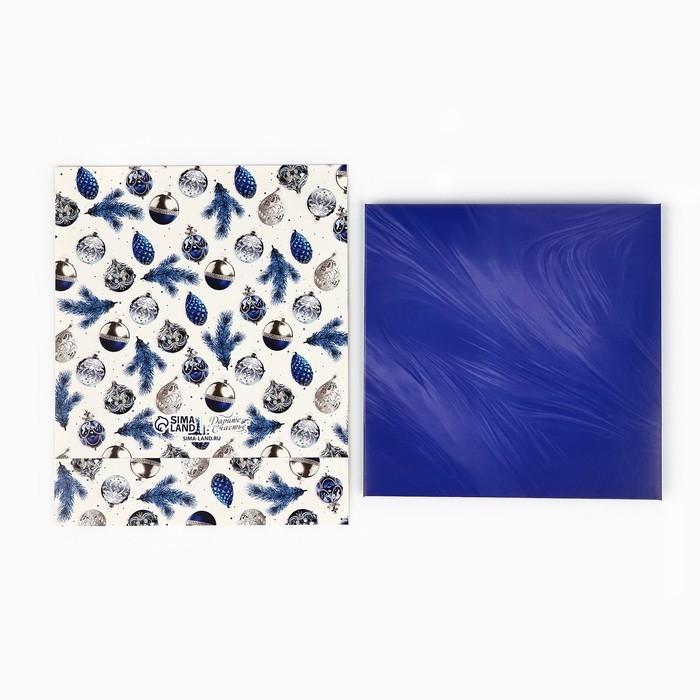 Коробка под 8 конфет и шоколад с ячейками &laquo;С Новым годом!&raquo;, 18 х 18 х 4 см, Новый год