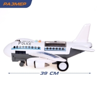 Парковка &laquo;Полицейский самолет&raquo;, с машинками, световые и звуковые эффекты