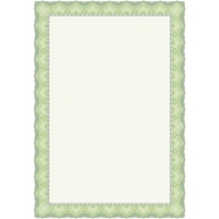 Сертификат-бумага А4, 25 листов Calligrata "Зеленый орнамент", 120 г/м2