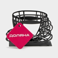 Салфетница Доляна &laquo;Кофе&raquo;, 14&times;4&times;10 см, цвет чёрный