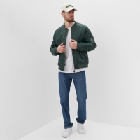 Бомбер мужской на молнии MIST, размер 48, хаки Бомбер мужской на молнии MIST, размер 48, хаки