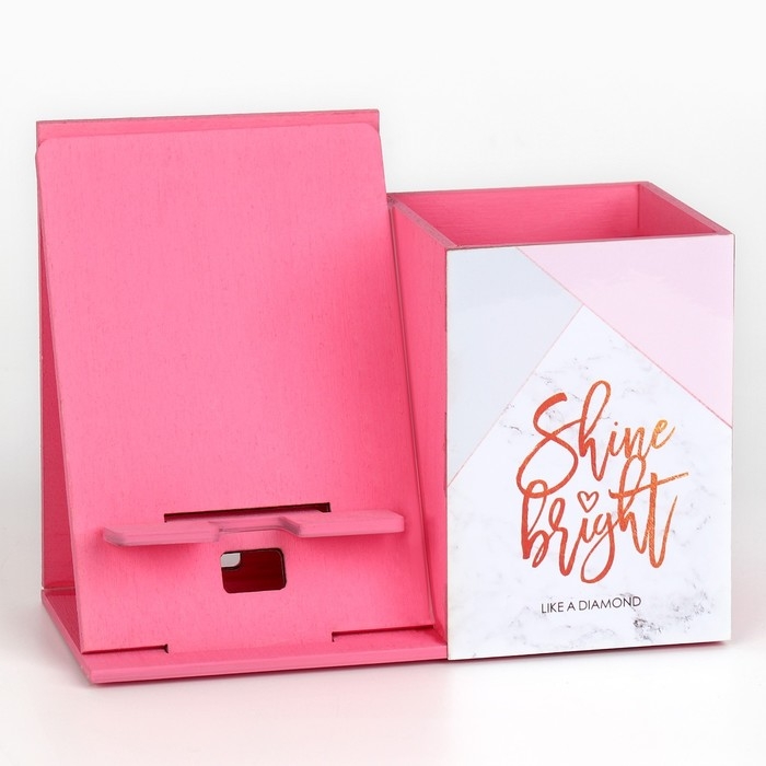 Органайзер для канцелярии с подставкой под телефон &laquo;Shine bright&raquo;