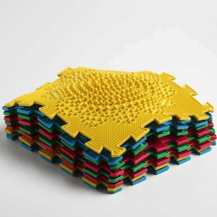 Модульный массажный коврик ОРТО ПАЗЛ &laquo;Начинайка&raquo;, 8 модулей, 4 вида