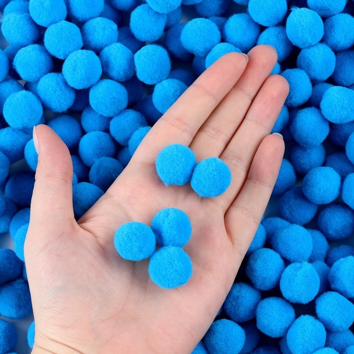 Набор деталей для декора &laquo;Бомбошки&raquo;, набор 1000 шт., размер 1 шт. &mdash; 2 см, цвет голубой