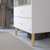 Комод пеленальный детский Benny, ЛДСП, 80х88х69 см., 2 ящика, цвет белый/кашемир