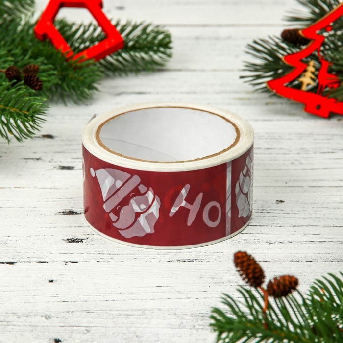 Новый год. Скотч с логотипом Новый год. Скотч с логотипом "СантаКлаусНО 1" 48*45м 45мкм