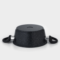 Кастрюля Доляна &laquo;Элит&raquo;, 2 л, 2 л, d=21,5 см, h=9,2 см, антипригарное покрытие, стеклянная крышка