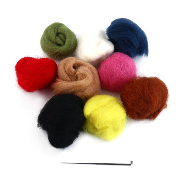 Валяние из шерсти. Картина «Кролик», А5, набор для творчества Валяние из шерсти. Картина «Кролик», А5, набор для творчества