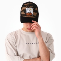 Кепка мужская с сеткой «Орел», цвет чёрный, р-р 56 Кепка мужская с сеткой «Орел», цвет чёрный, р-р 56