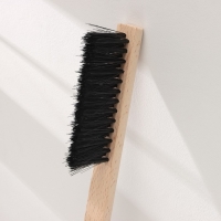 Щётка - смётка техническая, 29&times;2,5&times;1,6 см, трехрядная, 39 пучков, бук, синтетическое волокно чёрное