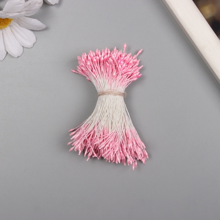 Тычинки для искусственных цветов глянец Тычинки для искусственных цветов глянец "Рисинки" розовый набор 360 шт длина 6 см