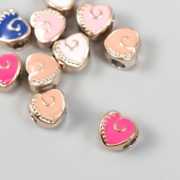 Бусины для творчества пластик "Сердечко с завитком" МИКС набор 10 шт 1,1х0,8х1 см Бусины для творчества пластик "Сердечко с завитком" МИКС набор 10 шт 1,1х0,8х1 см