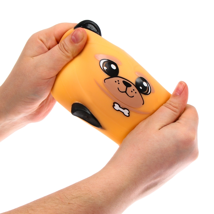 Антистресс сквиш мялка &laquo;Собачка&raquo;,с пастой, в пакете