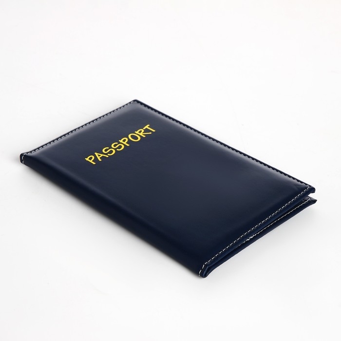 Обложка для паспорта, цвет синий Обложка для паспорта, цвет синий