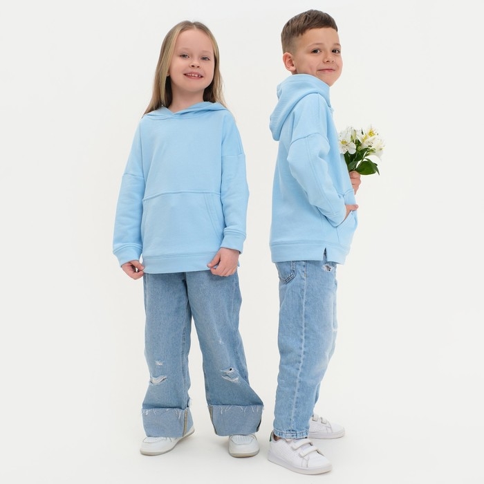 Худи детское KAFTAN "Basic line", размер 30 (98-104), цвет голубой