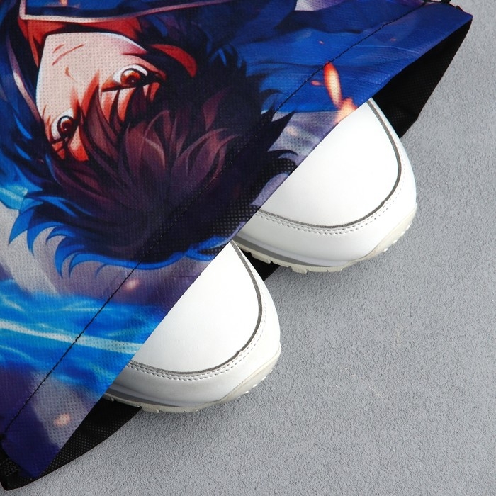 Мешок для обуви &laquo;Аниме воин&raquo; с прозрачным окном 30 х 40 см