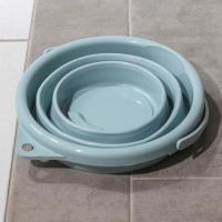 Ведро складное, 5 л, 26&times;26&times;20 см, цвет серый