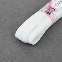 Резинка вязаная, 10 мм, 10 &plusmn; 0,5 м, цвет белый