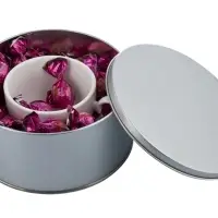 Коробка Pragmax M, круглая, серебристая Коробка Pragmax M, круглая, серебристая