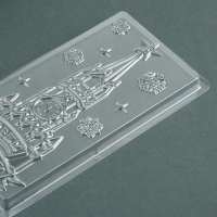 Форма для шоколада, плитка новогодняя KONFINETTA &laquo;С Новым Годом&raquo;, 18 х 9,5 см