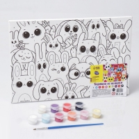 Картина по номерам для детей «Забавные зайчата», 20 х 30 см Картина по номерам для детей «Забавные зайчата», 20 х 30 см