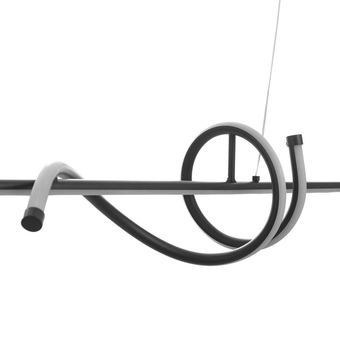 Светильник "Изгибы" LED 32Вт 6000К чёрный 100х18-110 см