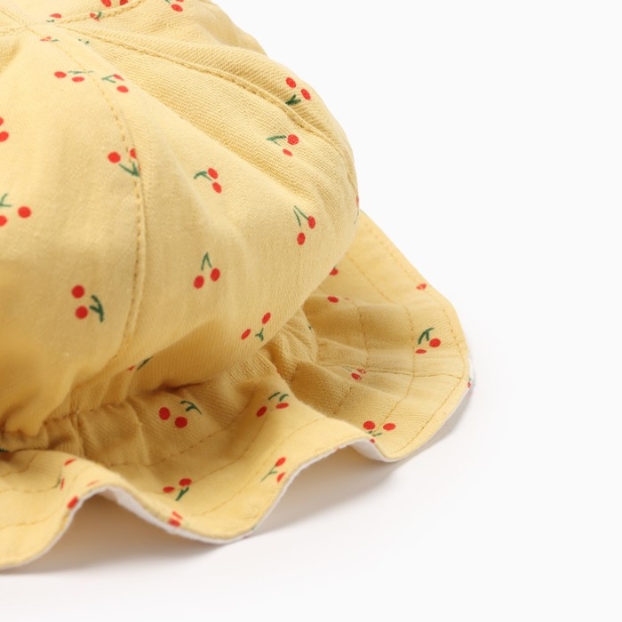 Панама детская MINAKU Панама детская MINAKU "Вишенка", цв, белый/желтый, р-р 46