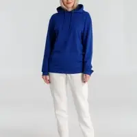 Толстовка с капюшоном унисекс Hoodie, ярко-синяя, размер S