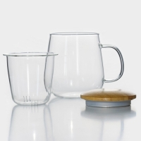 Кружка стеклянная для заваривания со стеклянным ситом «Эко», 500 мл Кружка стеклянная для заваривания со стеклянным ситом «Эко», 500 мл