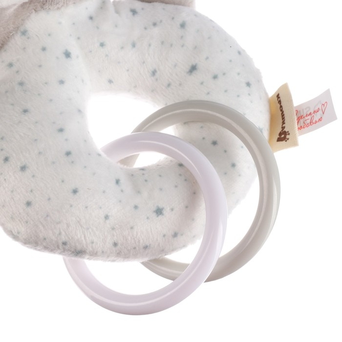 Погремушка мягкая на кольце &laquo;Серый мишка&raquo;, Крошка Я