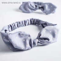 Повязка на голову для мамы и дочки «Набор для фотосессии: горошек», 2 шт., цв. серый, M&B Повязка на голову для мамы и дочки «Набор для фотосессии: горошек», 2 шт., цв. серый, M&B