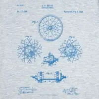 Футболка приталенная Old Patents. Wheel, голубой меланж, размер S Футболка приталенная Old Patents. Wheel, голубой меланж, размер S