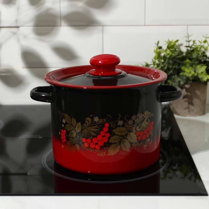 Кастрюля эмалированная, 3,5 л, цвет МИКС