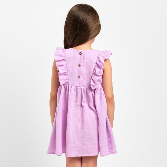 Платье детское с рюшей KAFTAN "Муслин", р.30 (98-104 см) лиловый