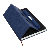 Ежедневник недатированный A5, 96л, лин, держатель для телефона/планшета/ручки, Синий Ежедневник недатированный A5, 96л, лин, держатель для телефона/планшета/ручки, Синий