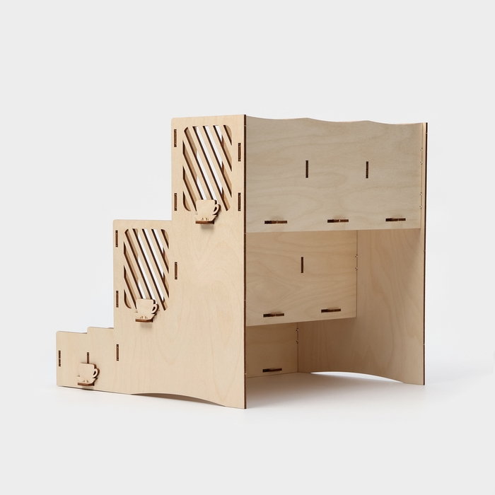 Подставка - органайзер деревянный Доляна &laquo;Барный&raquo;, под стаканы, крышки, трубочки, салфетки, 29,4&times;29,4&times;29,4 см