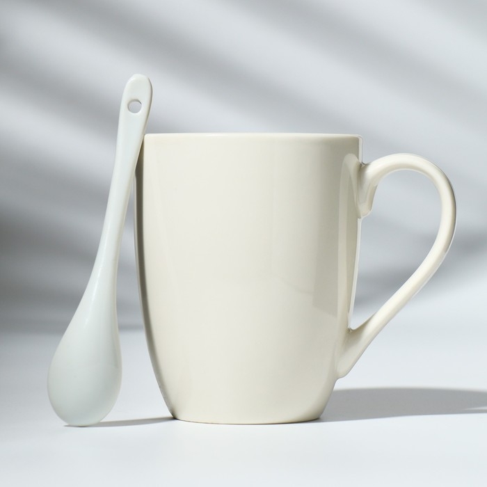 День матери. Кружка керамическая с ложкой &laquo;Мамы, как пуговки&raquo;, 310 мл