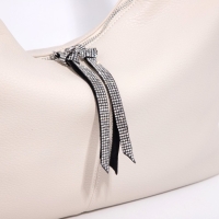 Сумка-хобо на молнии, цвет белый Сумка-хобо на молнии, цвет белый