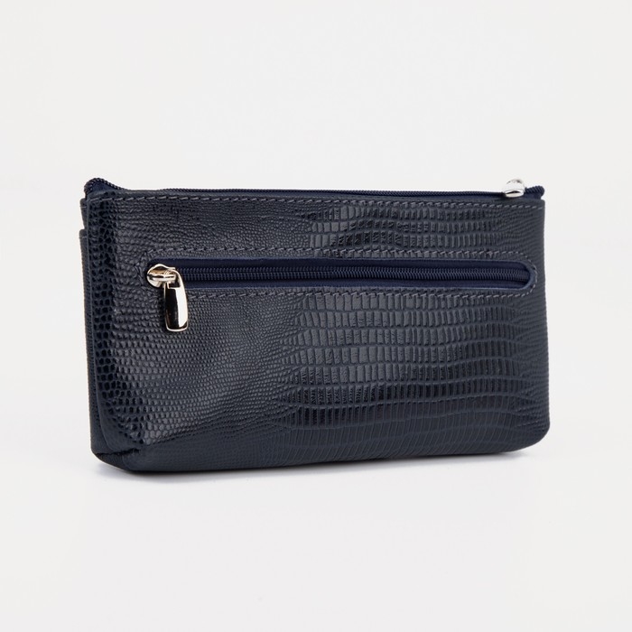 Кошелёк женский на молнии, цвет синий