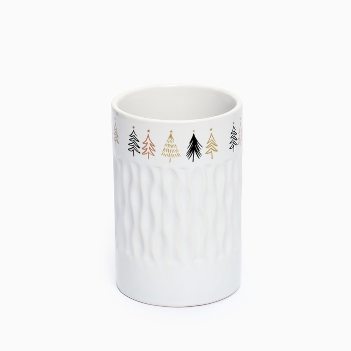 Кружка с рельефом керамическая новогодняя Дорого внимание &laquo;Ёлочки&raquo;, 300 мл