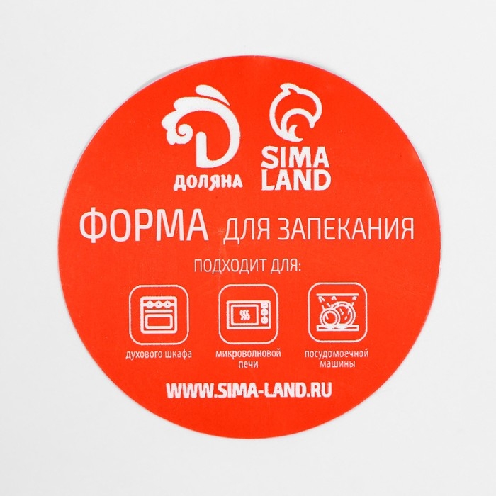 Форма для выпечки из жаропрочной керамики Доляна &laquo;Орнамент&raquo;, 28&times;16,7&times;6 см, 1 л, цвет белый