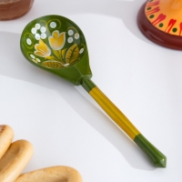 Ложка полубаская «Зеленая роспись», ручная работа Ложка полубаская «Зеленая роспись», ручная работа